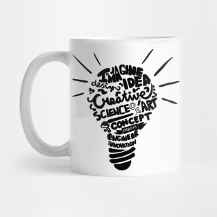 Makers Lightbulb - Black Mug